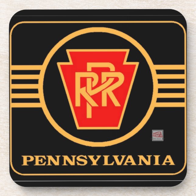 Posavasos Logo del Ferrocarril de Pennsylvania (Frente)