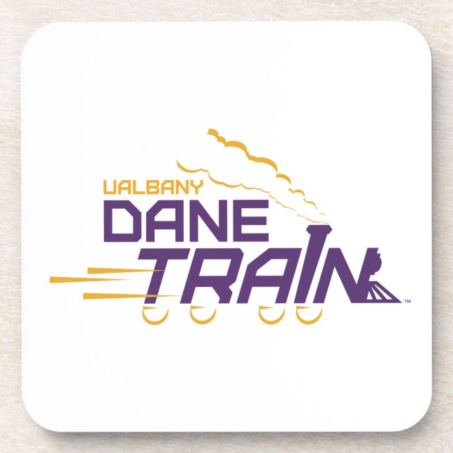 Posavasos Logo del Tren de Dane de la UAlbany (Frente)