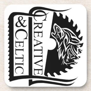 Posavasos Logotipo Celta y Creativo en Blanco y Negro