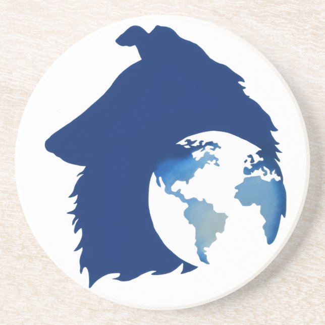 Posavasos logotipo de ColliesWithoutBorder (Frente)