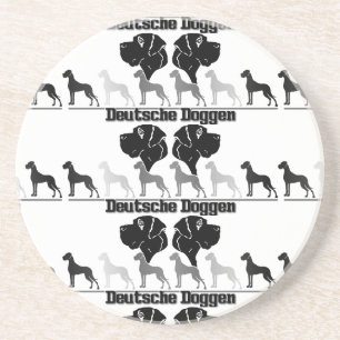 Posavasos Logotipo de dogos negro gris