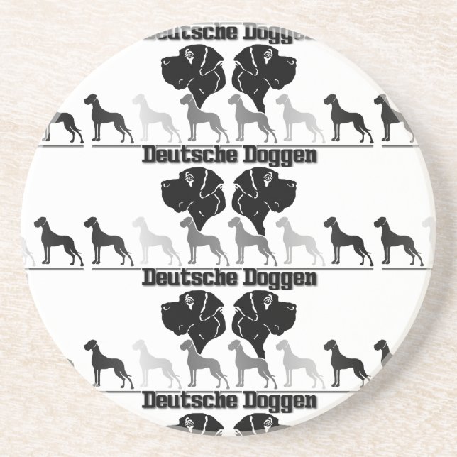 Posavasos Logotipo de dogos negro gris (Frente)