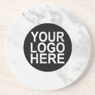 Posavasos Logotipo de Personalizado corporativo Mármol blanc