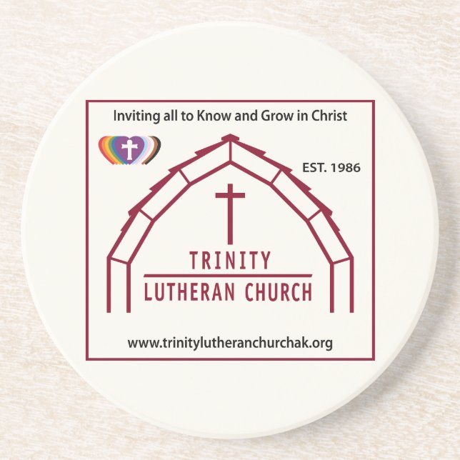 Posavasos Logotipo de Trinity Lutheran (Frente)