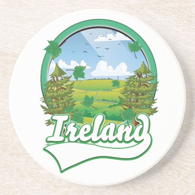 Posavasos logotipo de viaje a Irlanda (Frente)