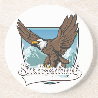 Posavasos Logotipo de viaje a Suiza