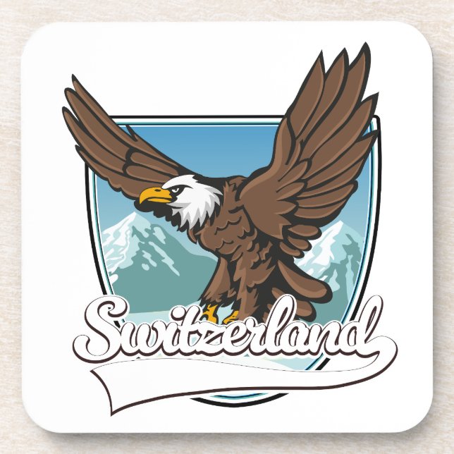 Posavasos Logotipo de viaje a Suiza (Frente)
