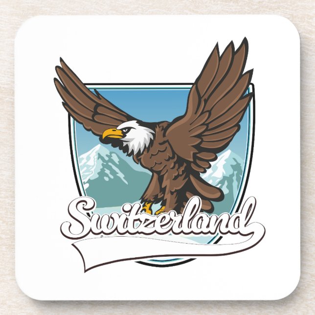 Posavasos Logotipo de viaje de Suiza (Frente)