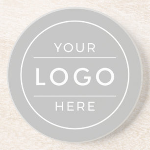 Posavasos Logotipo Empresarial Personalizado Gris Concreto M