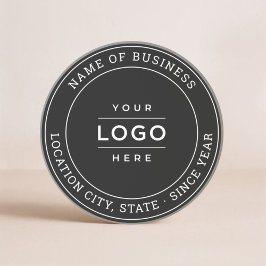 Posavasos Logotipo Negro Personalizado de la Ubicación del N