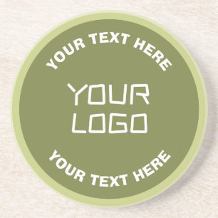 Posavasos Logotipo o diseño cargado y texto editable en cual