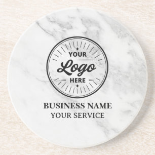 Posavasos Logotipo personalizado corporativo moderno mármol
