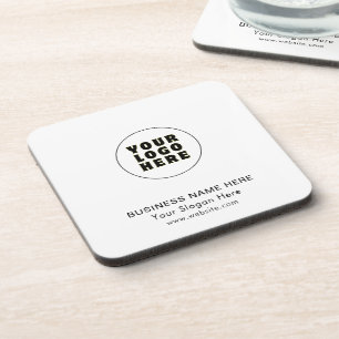 Posavasos Logotipo y texto Minimalista simple