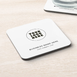 Posavasos Logotipo y texto Minimalista simple