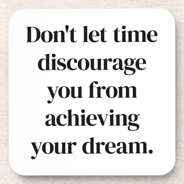 Posavasos Lograr su sueño duro de montaña de plástico (Frente)