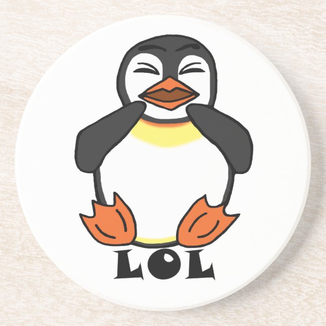 Posavasos LOL Laughing Pingüino (Frente)