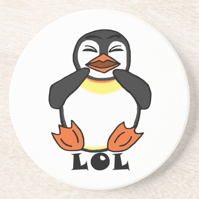 Posavasos LOL Laughing Pingüino (Frente)