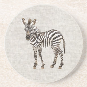 Posavasos Lona Crema Falsa Cebra Safari Animal