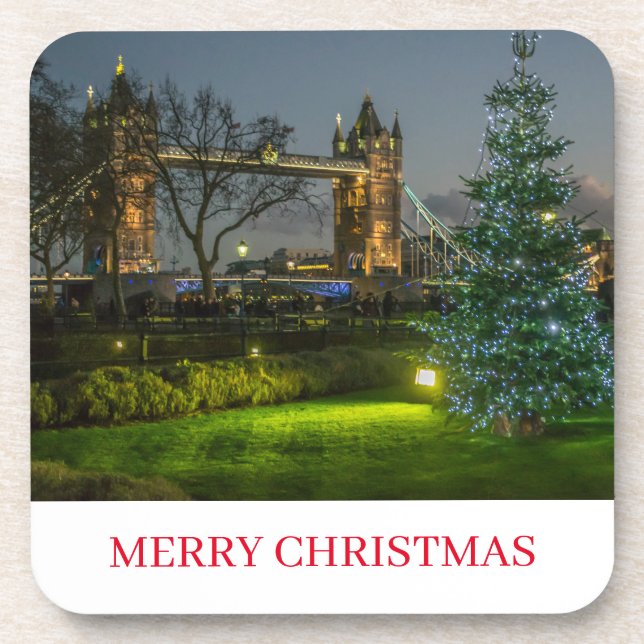 Posavasos Londres en Navidades miran a las galerías (Frente)