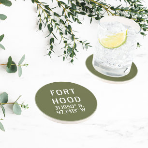 Posavasos Longitud de Fort Hood Latitude