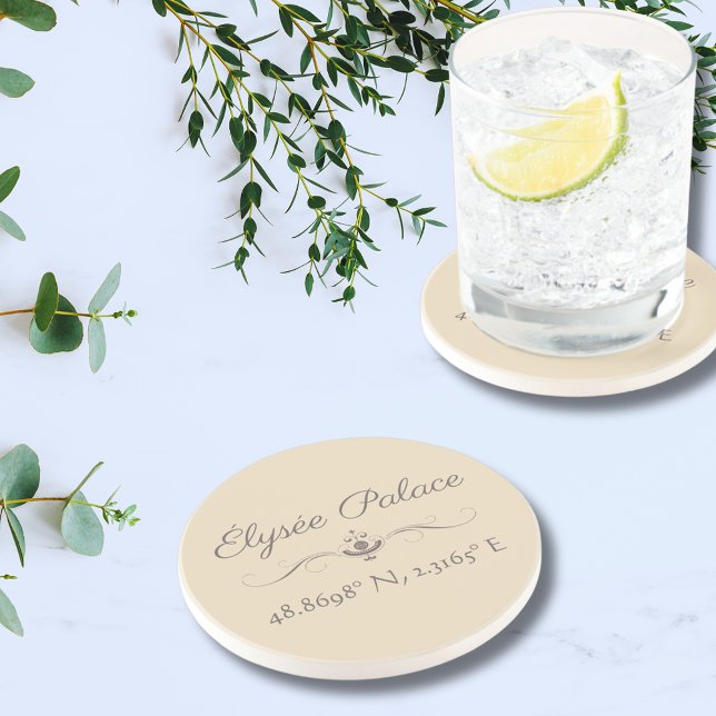 Posavasos Longitud del Elysée Palace Latitude (Subido por el creador)