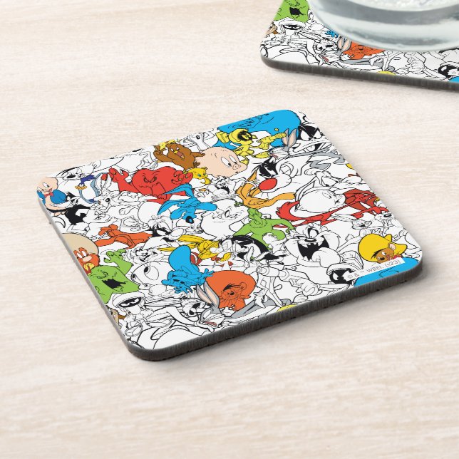 Posavasos LOONEY TUNES™ Color Pop Pattern (Lado Izquierdo)