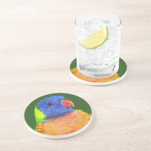 Posavasos Loro Arcoíris Colorido