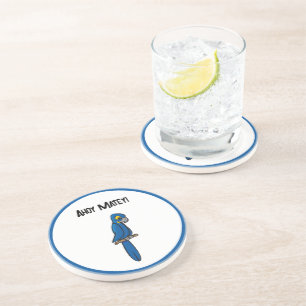 Posavasos Loro Pirata de Dibujos Animados Ahoy Matey, Loro M