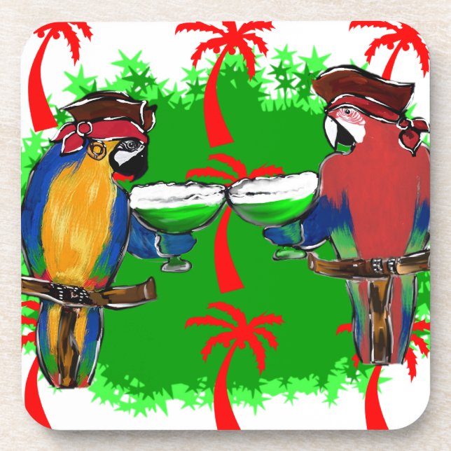 POSAVASOS LOROS PIRATAS (Frente)