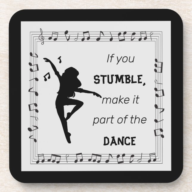 Posavasos Los amantes de la música de danza adoran la cita d (Frente)