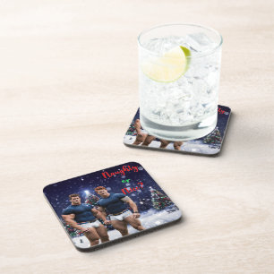 Posavasos Los árboles de Navidad brillantes de SlipperyJoe d