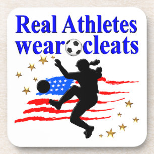 POSAVASOS LOS ATLETAS REALES LLEVAN CLEATES DISEÑO DE FÚTBOL