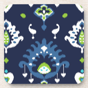 Posavasos Los azules marinos oscuros frescos y el ikat