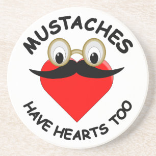 Posavasos Los bigotes también tienen corazón