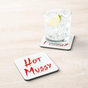 Posavasos Los bruscos de texto rojo intenso y agudo de Slipp