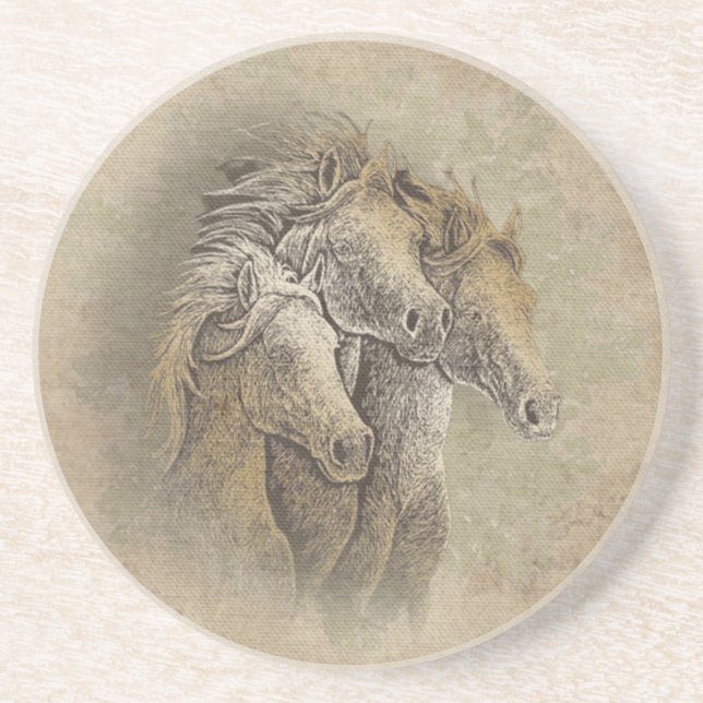 Posavasos Los caballos (Frente)