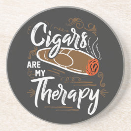 Posavasos Los cigarros únicos son mi presupuesto de terapia
