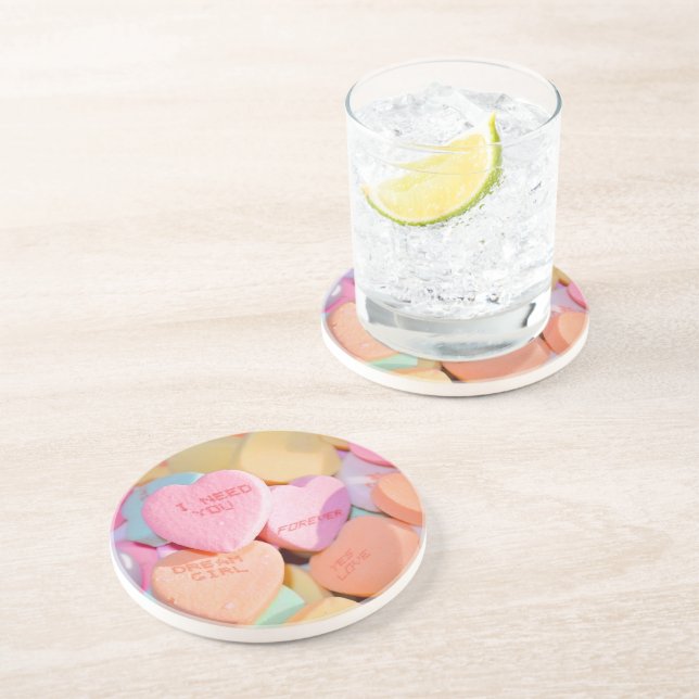 POSAVASOS LOS CORAZONES CANDIOSOS DE VALENTINE (Lado)