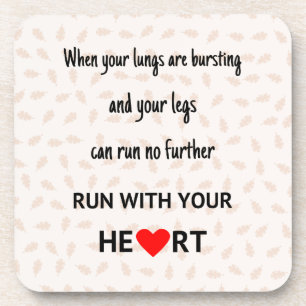 Posavasos Los deportes de motivación corrientes citan marrón