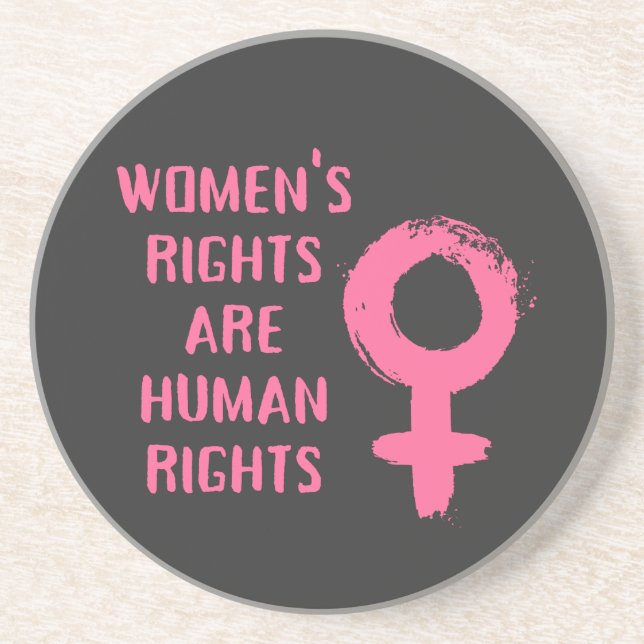 Posavasos Los derechos de la mujer son derechos humanos (Frente)