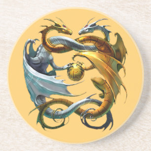 Posavasos Los dragones juegan al globo -