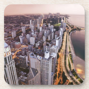 Posavasos Los E.E.U.U., Illinois, Chicago, vista aérea del