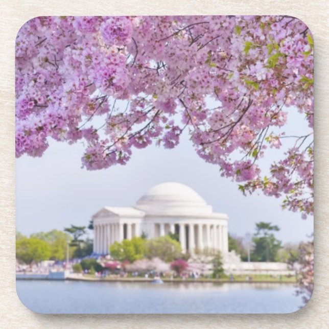 Posavasos Los E.E.U.U., Washington DC, cerezo en la (Frente)