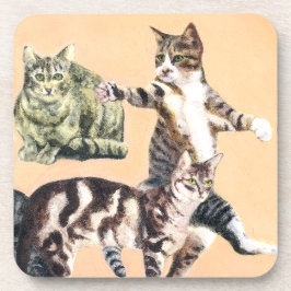 Posavasos Los gatos van a jugar