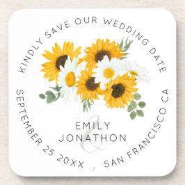 Posavasos Los girasoles mantienen el floral rústico para sal