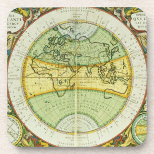 Posavasos Los hemisferios antiguos del mundo, platean 94 de