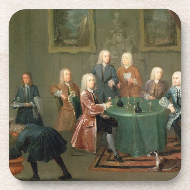 Posavasos Los hermanos Clarke con otros caballeros que toman (Frente)