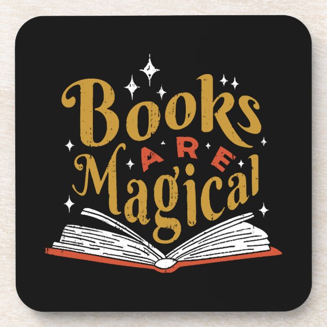 Posavasos Los libros antiguos son mágicos (Frente)