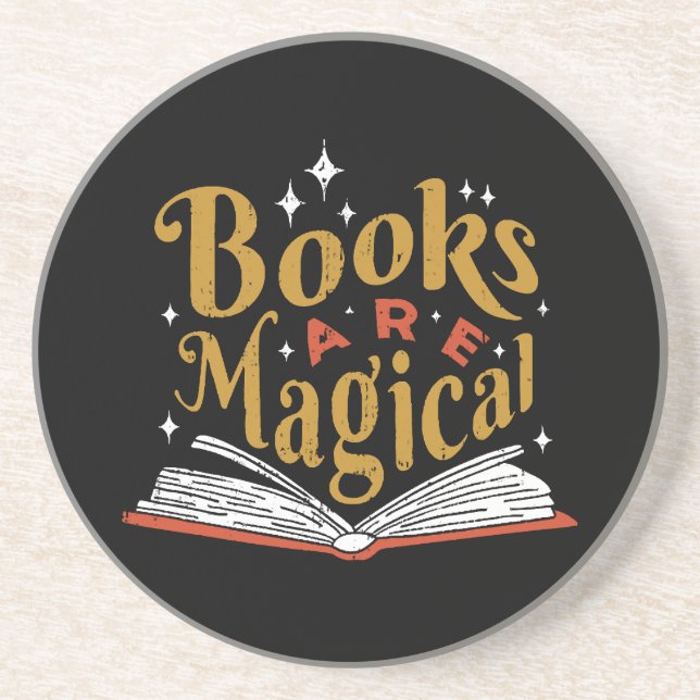 Posavasos Los libros antiguos son mágicos (Frente)