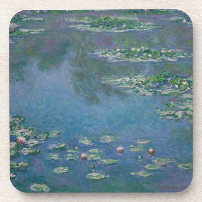 Posavasos Los lirios de agua por Claude Monet Coasters (Frente)